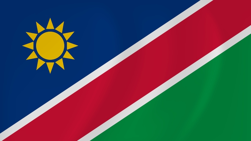 vector image of the namibia waving flag